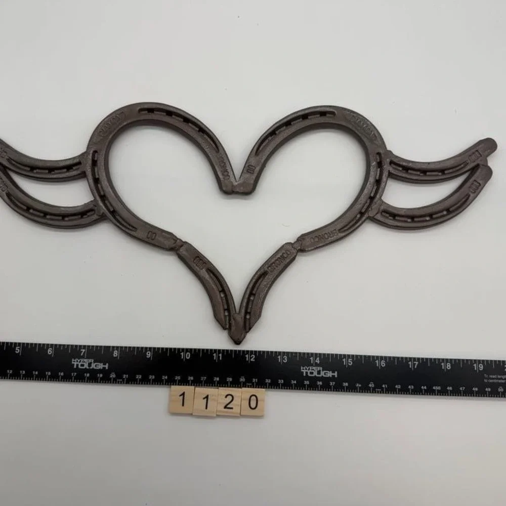 Bronco Horseshoe Country Heart Art Wall Western‎ decor horse cabin ranch cowboy